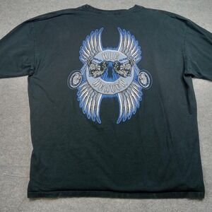 Redtide Shirt Men 5XL 6XL Black Ride Heaven Long Sleeve Motorcycle Biker Graphic